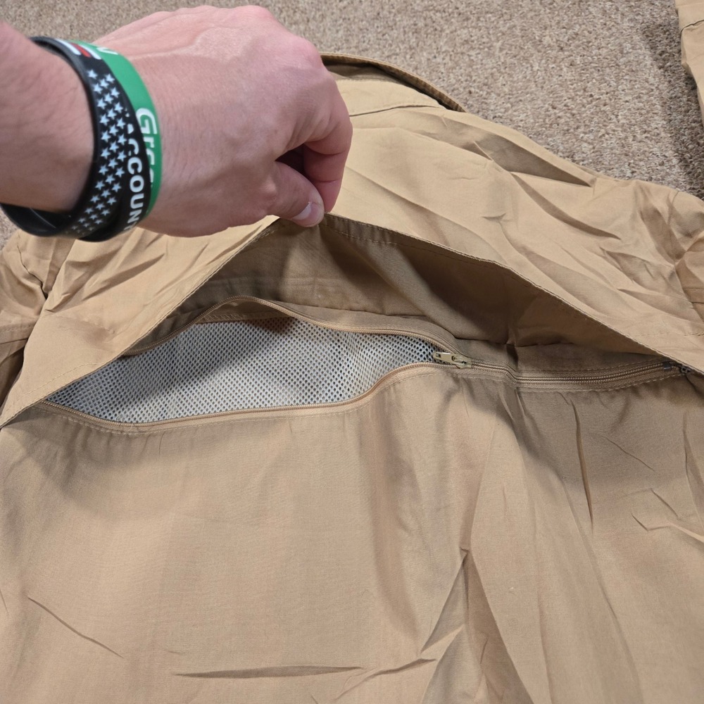 Vintage London Fog Harrington Jacket Mens 38 Reg Tan Full Zip Mesh Lined Casual - Picture 10 of 10